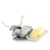 Pewter Longhorn Steer Butter Dish